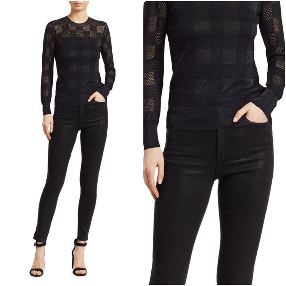 Rag & Bone Nina High-Rise Coated Ankle Skinny